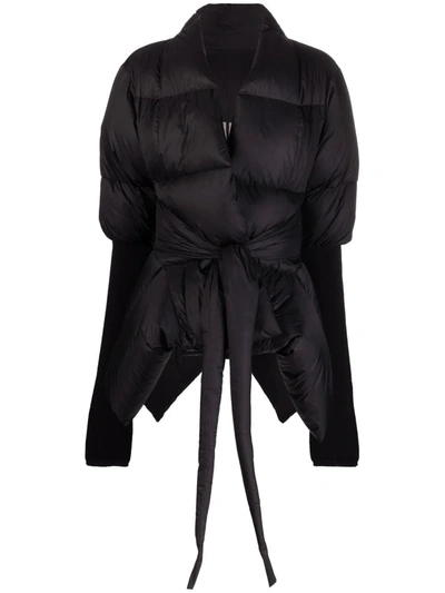 Shop Rick Owens Belted Asymmetric Puffer Jacket In Schwarz