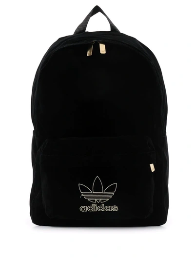 Shop Adidas Originals Adicolor Logo-embroidered Backpack In Schwarz