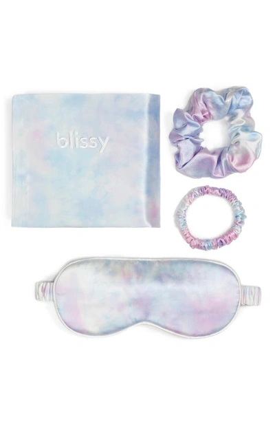 Shop Blissy Dream 4-piece Mulberry Silk Set In Tie Dye