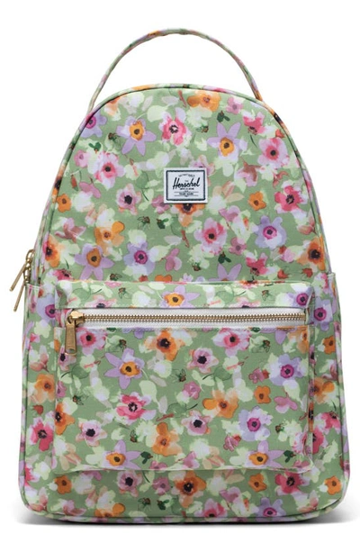 Shop Herschel Supply Co Nova Mid Volume Backpack In Meadow Watercolour Ditsy