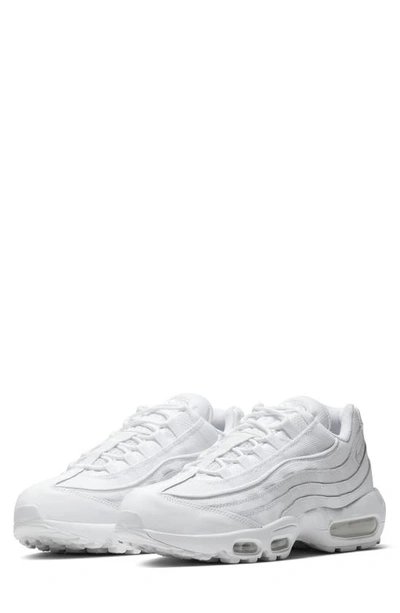 Shop Nike Air Max 95 Essential Sneaker In White/ White/ Grey Fog