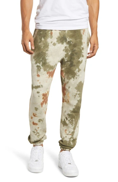 Shop Nike Fleece Sweatpants In Medium Olive/ White