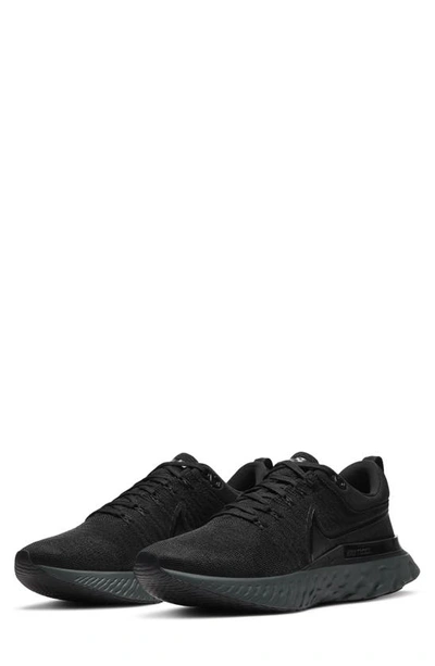 Nike React Infinity Run Flyknit 3 Running Shoe In Black/ Black
