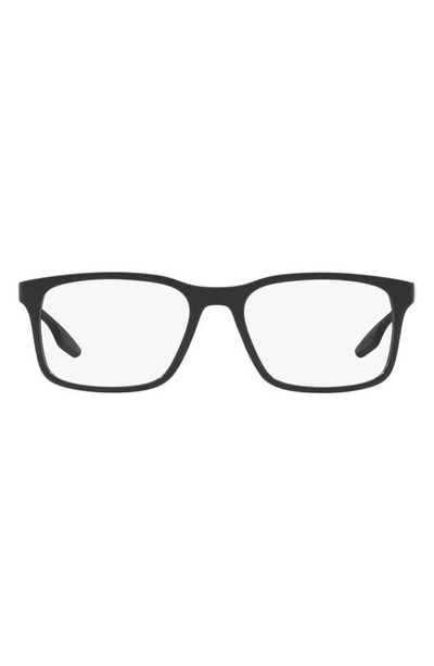 Shop Prada 52mm Rectangular Optical Glasses In Black