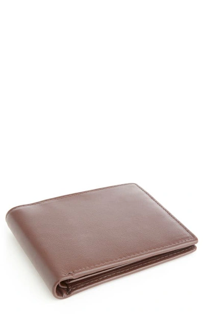 Shop Royce Rfid Leather Trifold Wallet In Brown