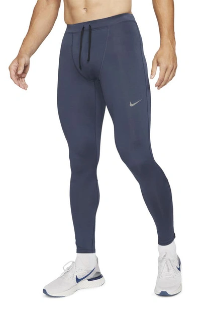 Shop Nike Dri-fit Challenger Running Tights In Thunder Blue