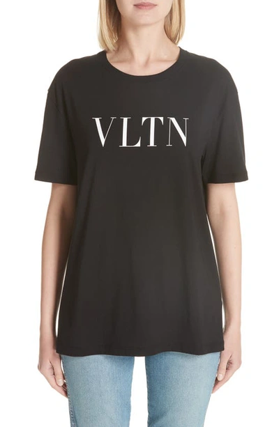 Shop Valentino Vltn Logo Tee In Black