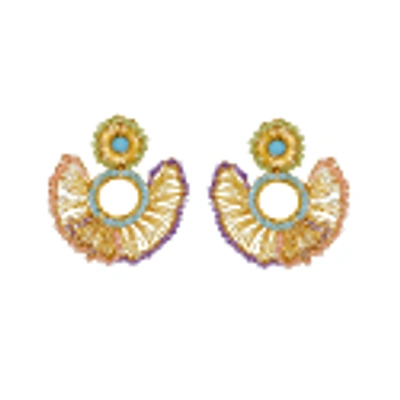 Lavish By Tricia Milaneze Classic Hand-made Crochet Pastel Earrings In Pastel