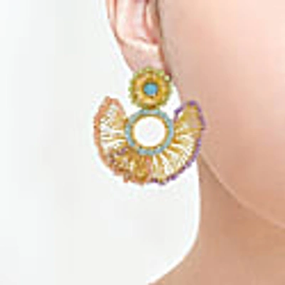 Lavish By Tricia Milaneze Classic Hand-made Crochet Pastel Earrings In Pastel