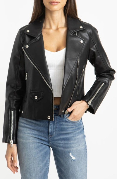 Shop Blanknyc Faux Leather Moto Jacket In Aim High