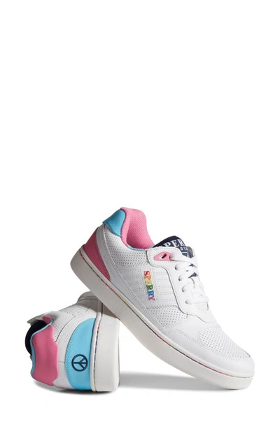 Shop Sperry Sb19 Pride Sneaker In White Multi