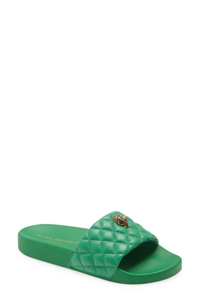 Kurt Geiger Meena Eagle Slide Sandal In Green | ModeSens