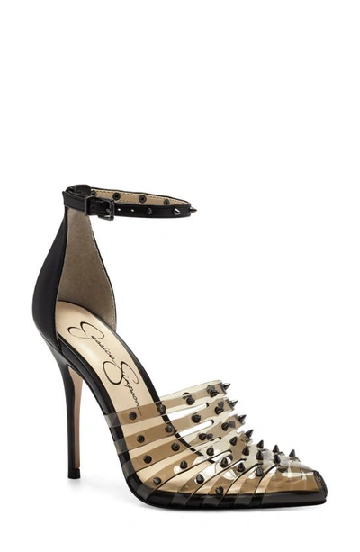 Jessica Simpson Women's Westah Studded High Heels Women's Shoes In Smoke |  ModeSens