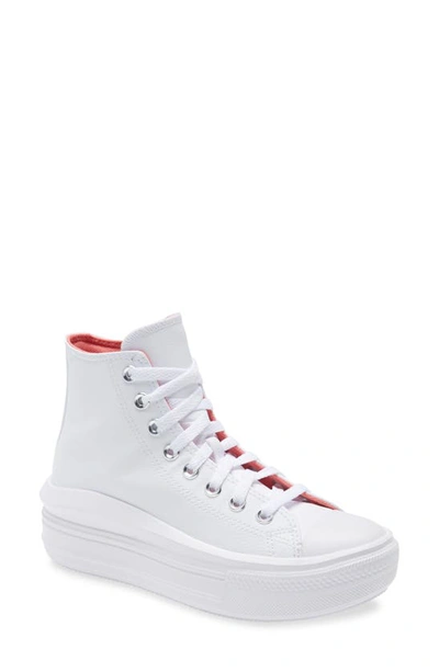 Converse Chuck Taylor All Star Hi Move Hybrid Shine Platform Trainers In  White Mono In White/white/white | ModeSens