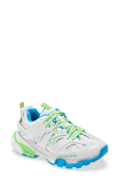 Shop Balenciaga Track Sneaker In White/ Green/ Blue