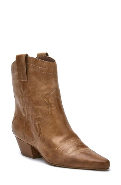 Shop Matisse Arlo Western Bootie In Natural Leather