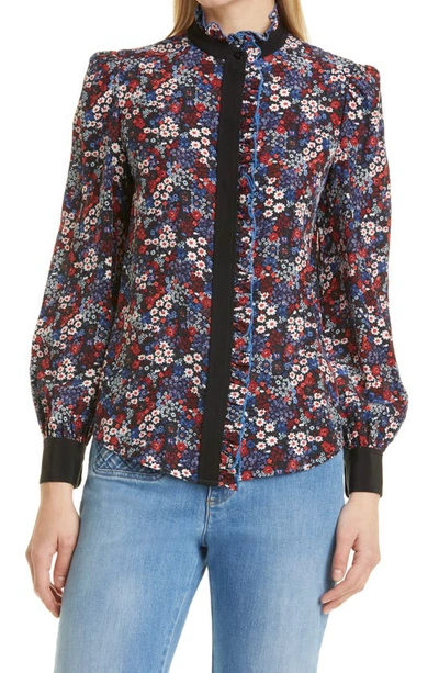 Shop See By Chloé Floral Button-up Blouse In Multicolor 2