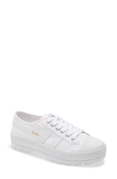 Shop Gola Coaster Peak Sneaker In White/ White/ White