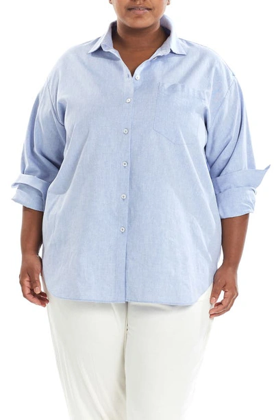 Shop Pari Passu Oxford Button-front Shirt In French Blue