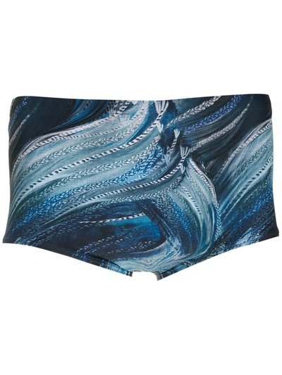 Shop Lygia & Nanny Copacabana Print Swimming Trunks In Blau