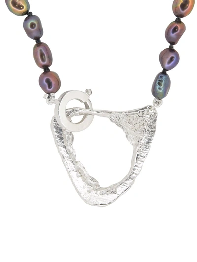 Shop Loveness Lee Ocela Pearl Necklace In Silber