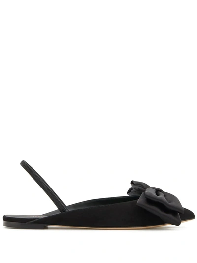 Shop Giuseppe Zanotti Johanna Bow Ballerinas In Schwarz