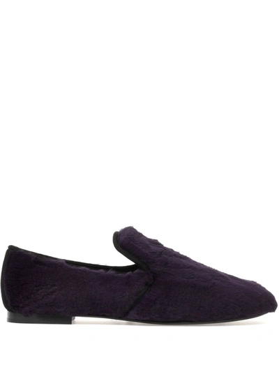 Shop Giuseppe Zanotti Paige Logo Loafers In Violett