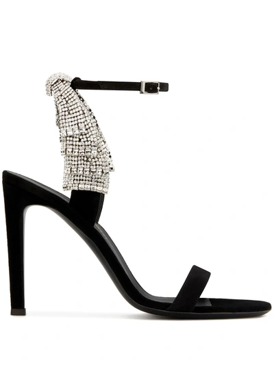 Shop Giuseppe Zanotti Jamila Crystal-embellished Sandals In Schwarz