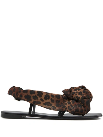 Shop Giuseppe Zanotti Milonga Leopard Print Sandals In Schwarz