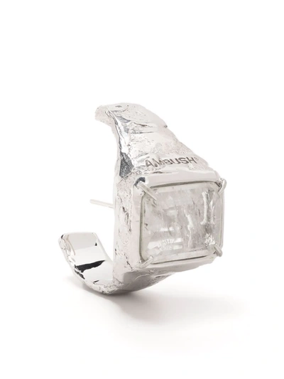 Shop Ambush Square-cut Stone Earring In Silber