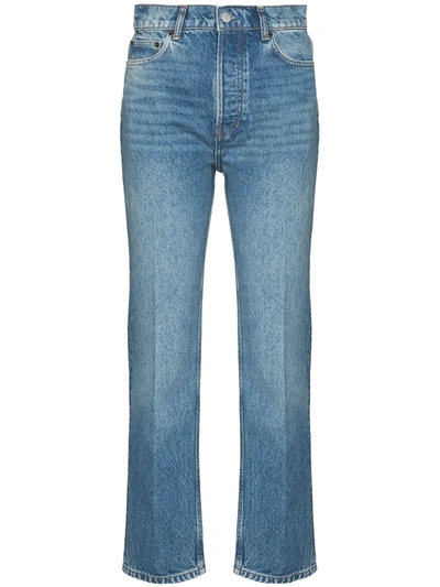 Shop Reformation Cynthia Straight-leg Jeans In Blau
