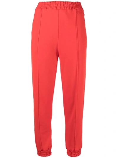 Philosophy Di Lorenzo Serafini Logo-embroidered Cotton Track Pants In Rot