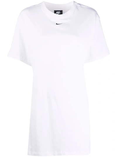 Shop Nike Sportswear Essentials T-shirt Dress In Weiss