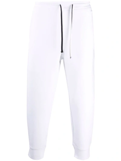 Shop Emporio Armani Drawstring Track Pants In Weiss