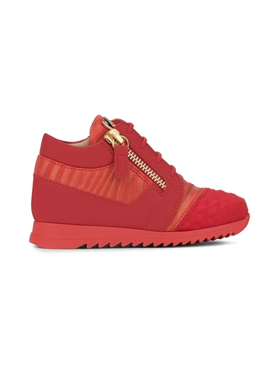 Shop Giuseppe Zanotti Runner Jr Low-top Trainers In Red