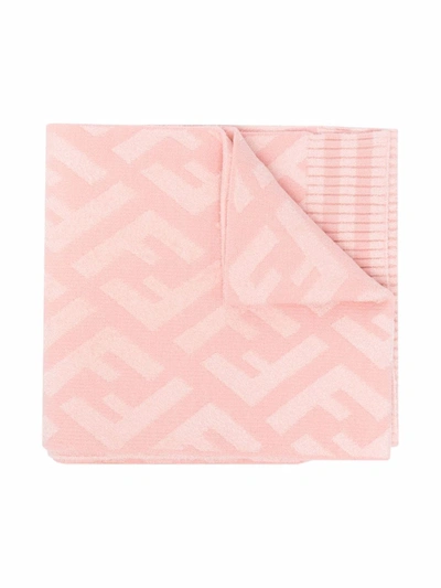 Shop Fendi Monogram-pattern Scarf In Pink