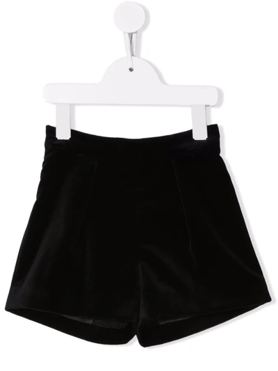 Shop Bonpoint High-rise Fitted Shorts In Black