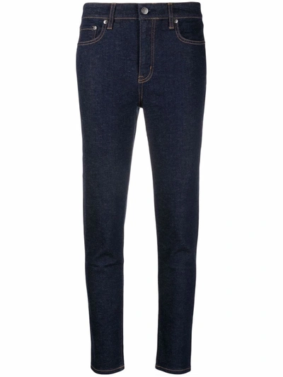 Shop Lauren Ralph Lauren High-rise Skinny Ankle In Blue