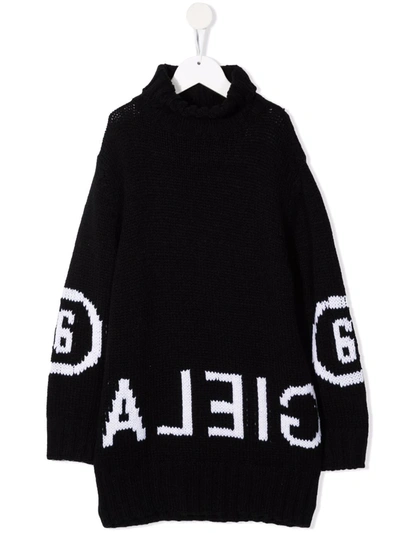 MM6 Maison Margiela Kids intarsia-knit Logo Dress - Farfetch