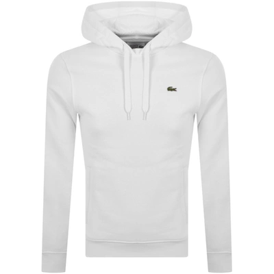Shop Lacoste Sport Logo Pullover Hoodie White
