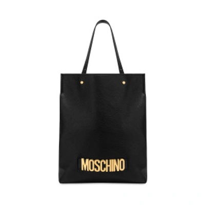 Shop Moschino Lettering Logo Shopper In Black