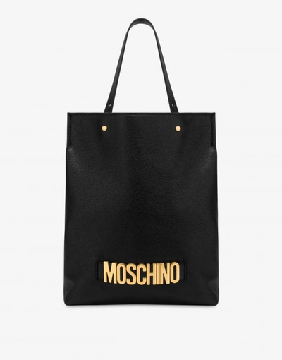 Shop Moschino Lettering Logo Shopper In Black