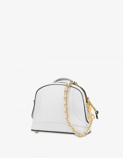 Shop Moschino Biker Shoulder Bag In White