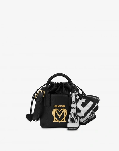 Love Moschino Mini Bag With Foulard In Black | ModeSens