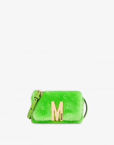 Shop Moschino Soft Fabric M Shoulder Bag In Yellow