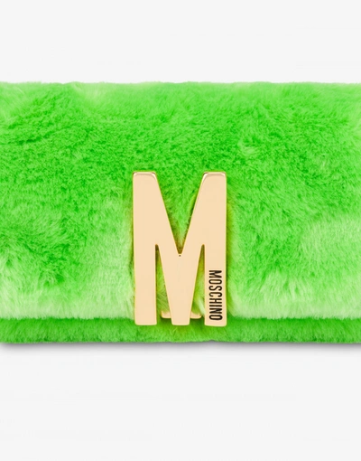 Shop Moschino Soft Fabric M Shoulder Bag In Yellow