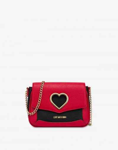 Shop Love Moschino Cut-out Heart Shoulder Bag In Red