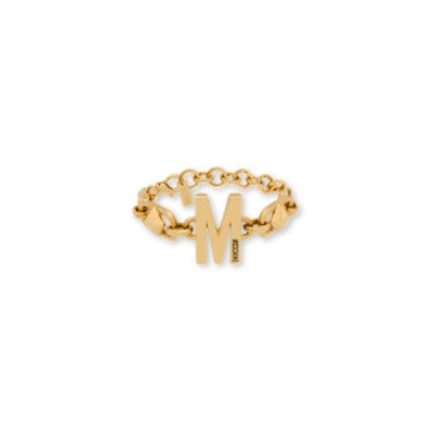 Shop Moschino M Chain Bracelet In Gold
