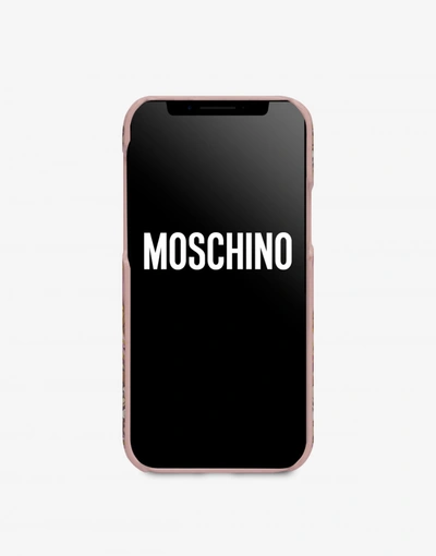 Shop Moschino Iphone 12 Pro Max Allover Teddy Scarf Cover In Pink