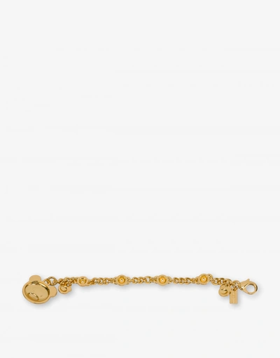 Shop Moschino Teddy Charms Bracelet In Gold